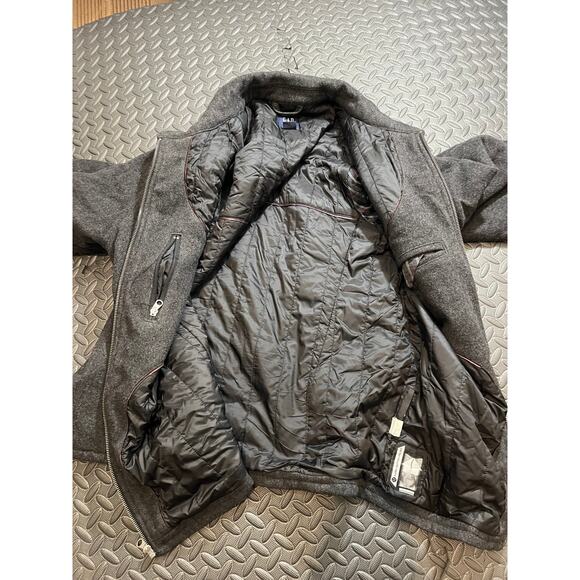 Vintage GAP Wool Coat Jacket‎ Size XXL Mens Gray Full Zip Insulated Coat - Picture 7 of 10